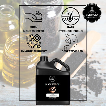 Naturevibe Botanicals Black Cumin Seed Oil 32 oz | Immune Support