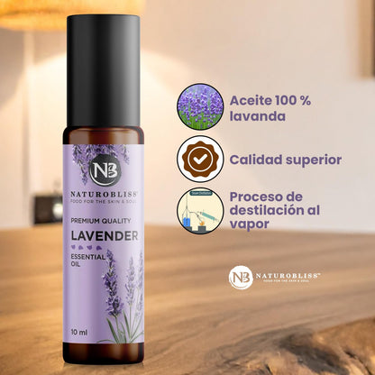 NaturoBliss Lavender Essential Oil Roll-On 10 ml – 100% Pure & Soothing