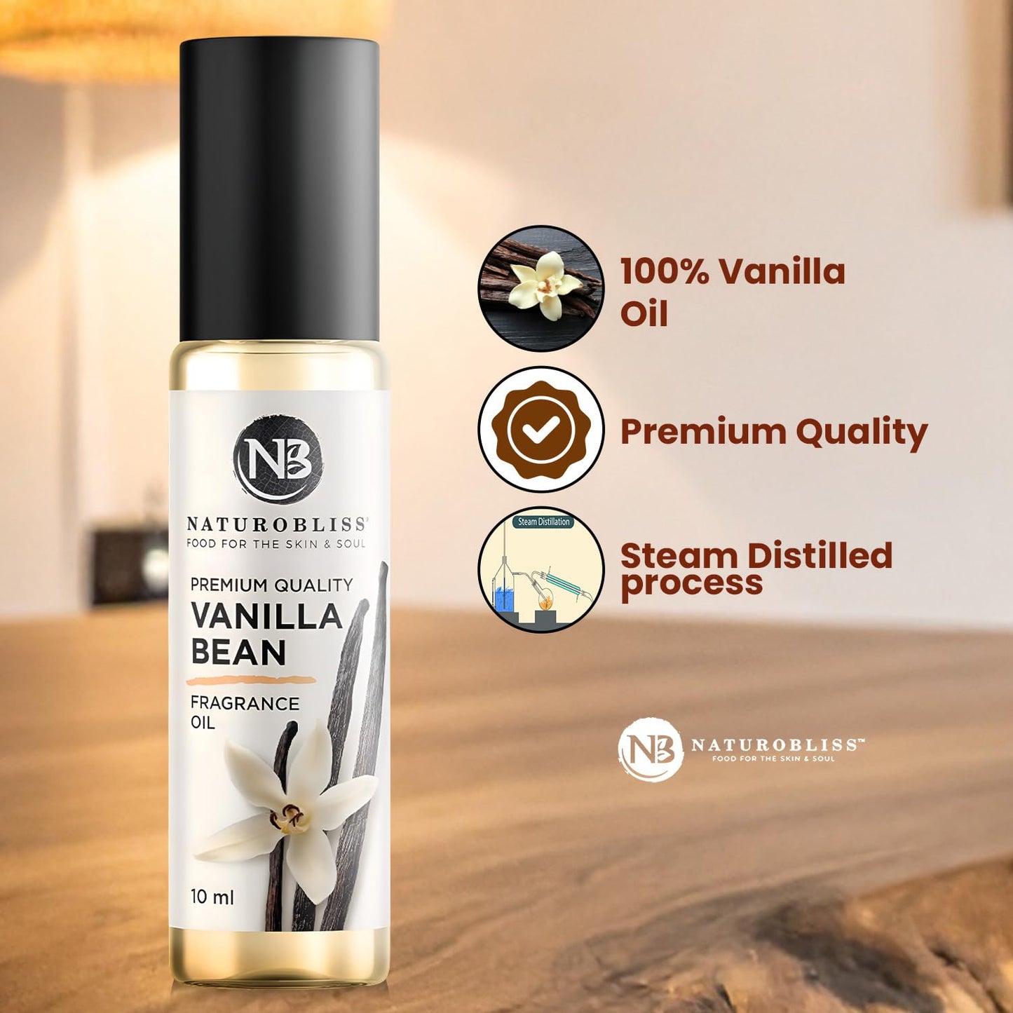 NaturoBliss Vanilla Perfume – Fragrance Oil Roll-On 10 ml | Premium Natural Vanilla