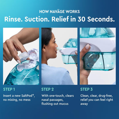 Navage Deluxe Bundle Nasal Irrigation System – SaltPods & Travel Kit