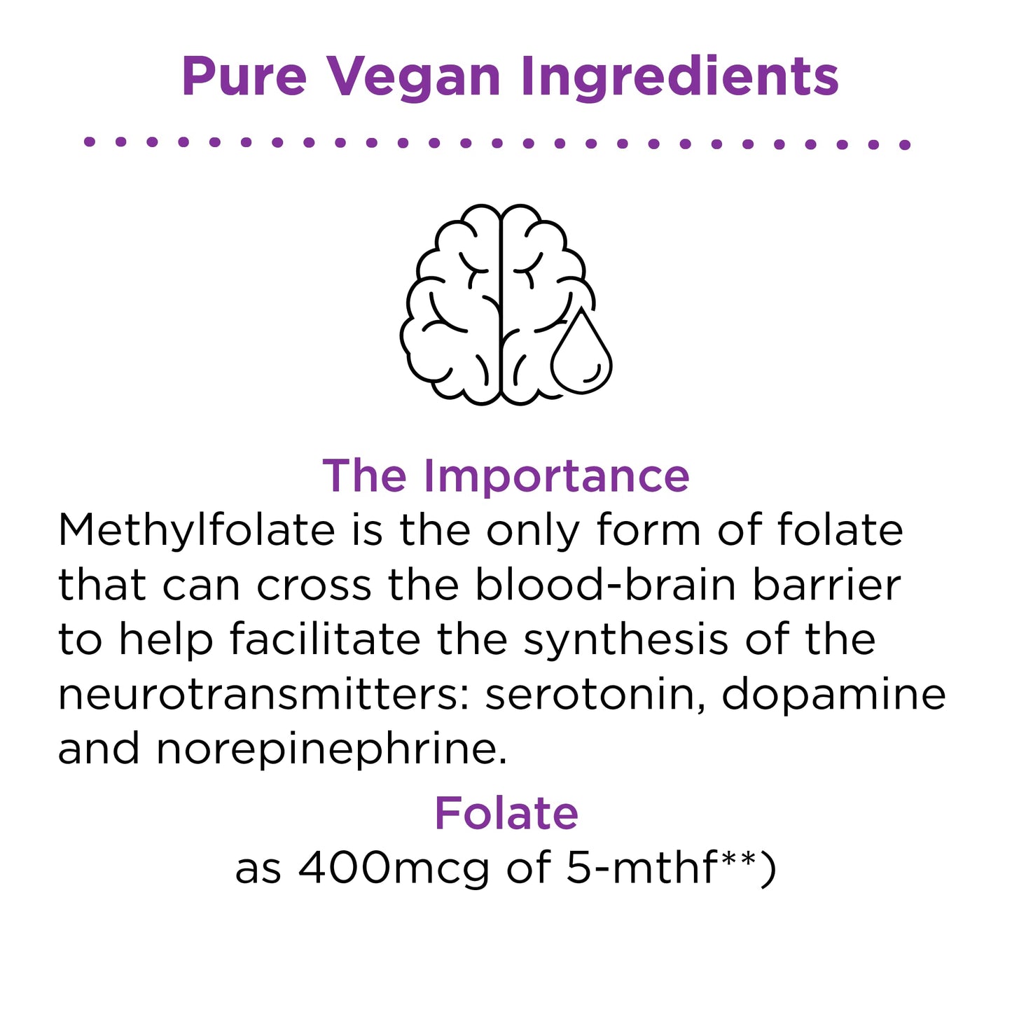 nbpure Methylfolate Vitamin B9 Spray Supplement – Liquid Folic Acid, 1 oz