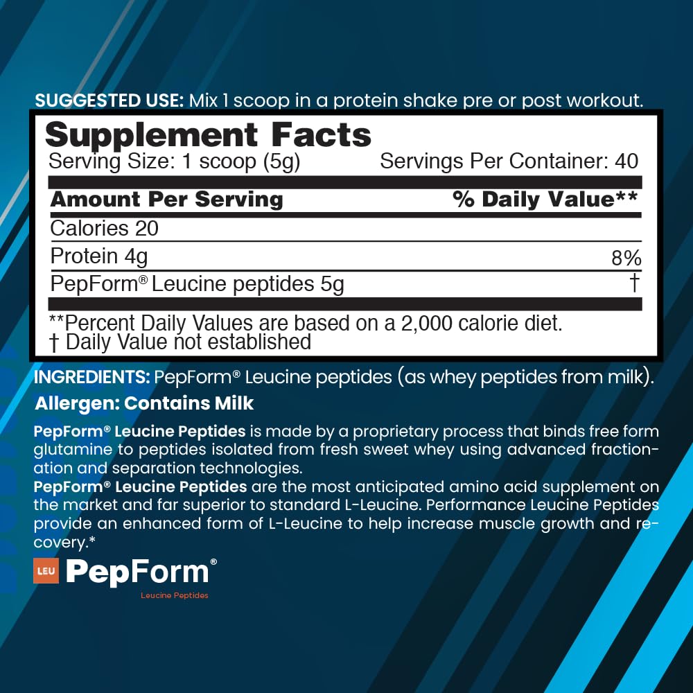 nbpure Performance Leucine+ PepForm™ Leucine Peptides – Post-Workout Muscle Building, Recovery & Reducing Muscle Wasting