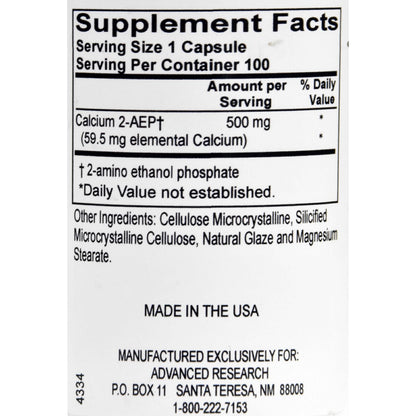 NCI Advanced Research Dr. Hans Nieper Calcium 2-AEP Capsules – 100 Count