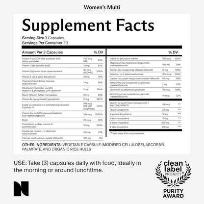 Needed Women's Multivitamin – 23 Vitamins & Minerals for Daily Wellness | Citrus Scent