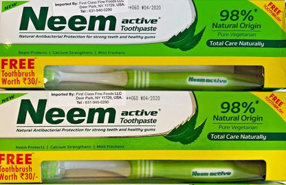 Neem Active Herbal Toothpaste - Pure Neem Extract, 2 Pack (2 x 200 g)