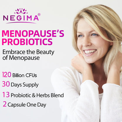 Negima Menopause Probiotics – 120B CFUs, 13-in-1 Herbal Complex, 240 Caps