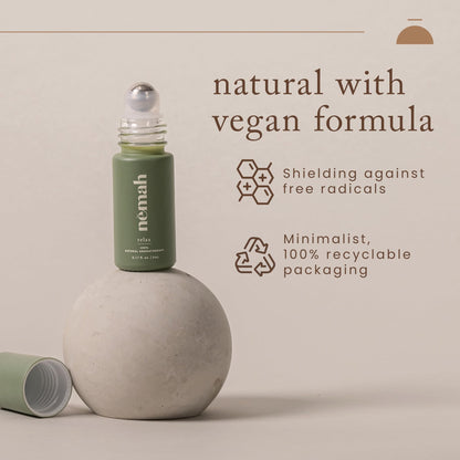Nemah - Aromatherapy Roll On | Calming Essential Oil Blend with Bergamot, Neroli & Sandalwood - 0.17 fl oz | Vegan & Cruelty-Free