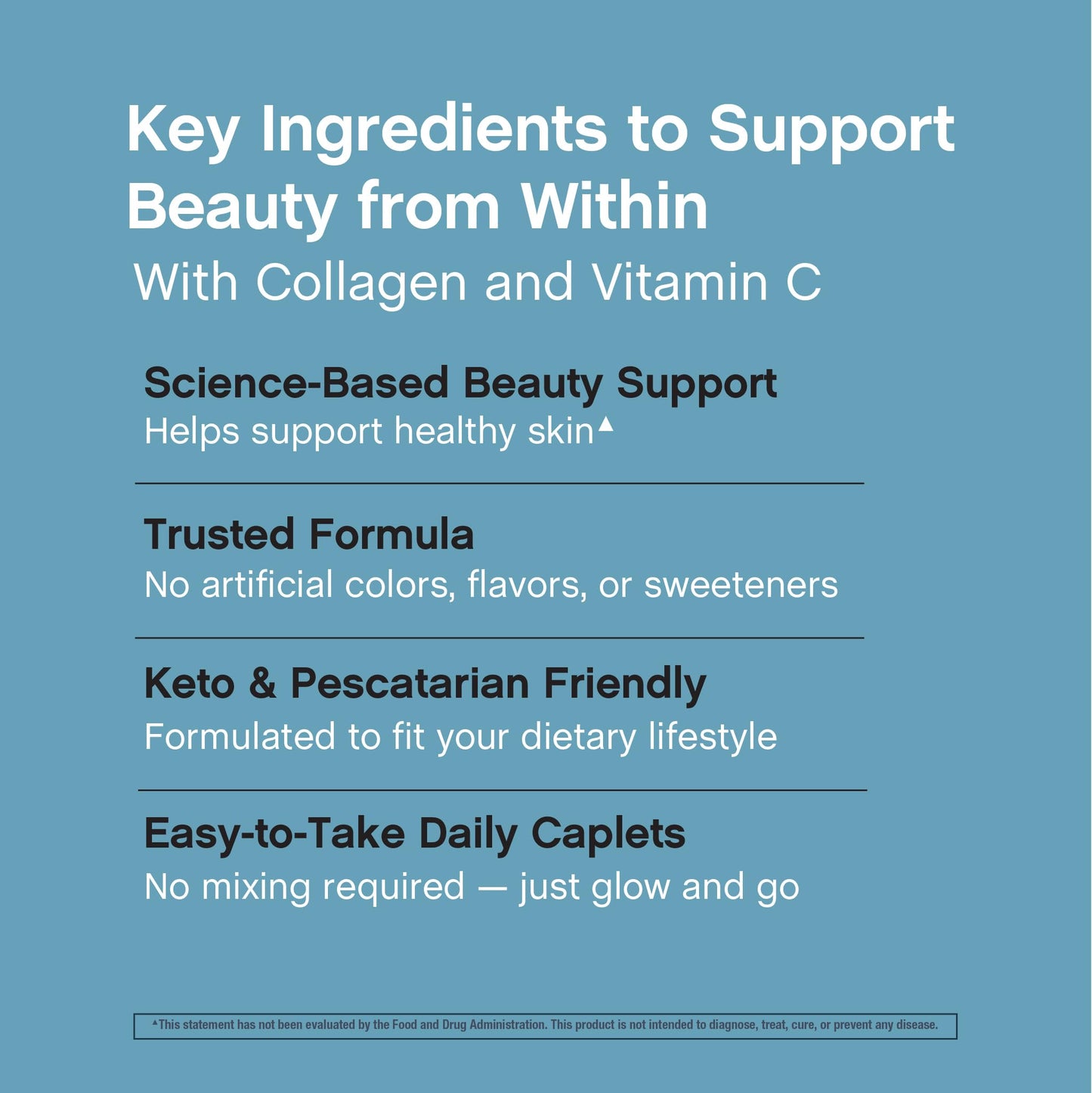 NeoCell Grass Fed Collagen Peptides 400 Caplets – Types I & III + Vitamin C