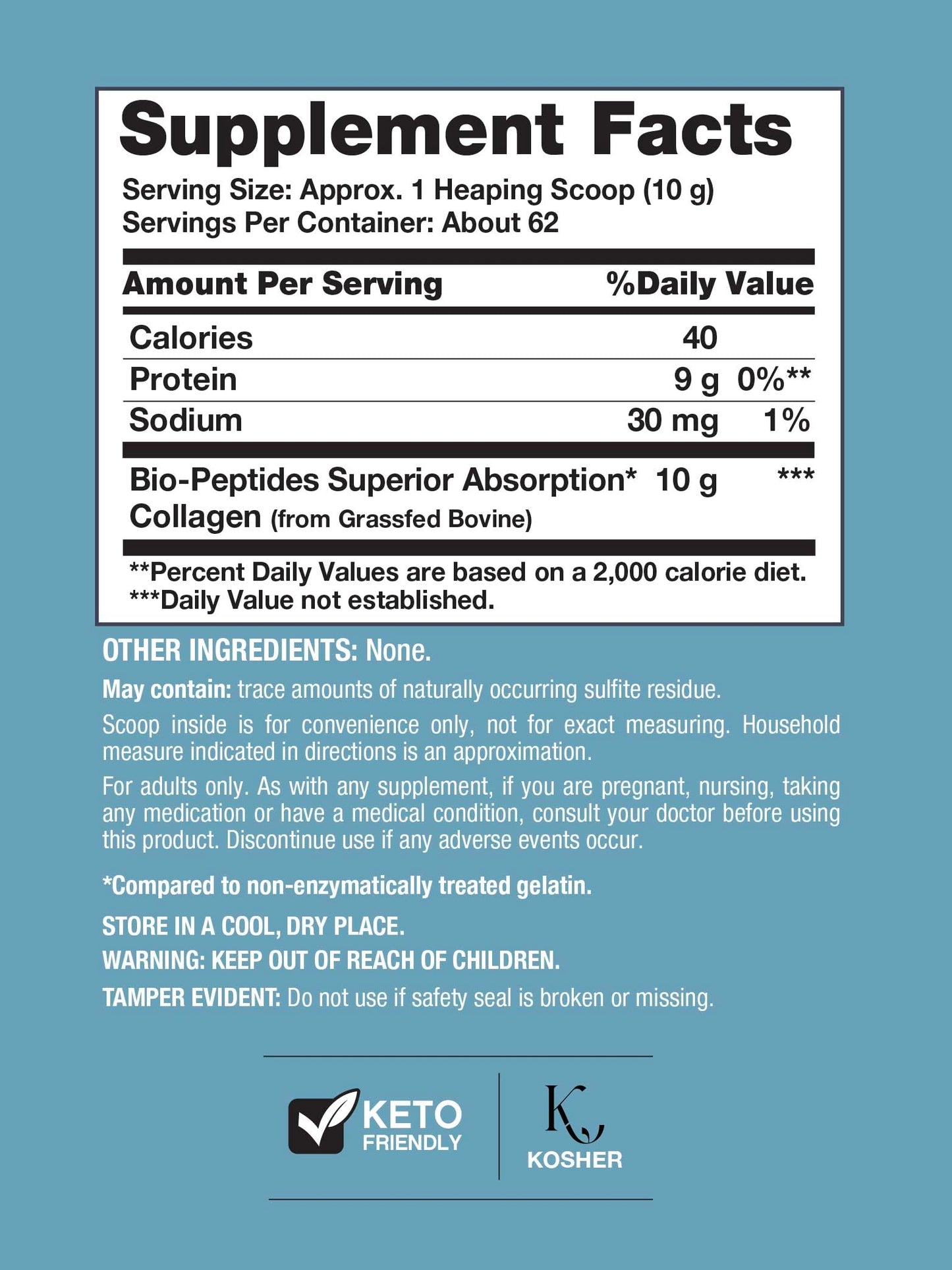 NeoCell Collagen Bio-Peptides Powder 22oz – Grass-Fed, Superior Absorption