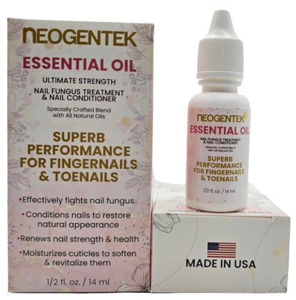 Neogentek Essential Oil Fight Nail Fungus – USA Made, 14ml, Nail Renewal & Strength