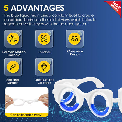 NEOISM Motion Sickness Glasses – Portable Car Sickness Glasses for Adults & Kids
