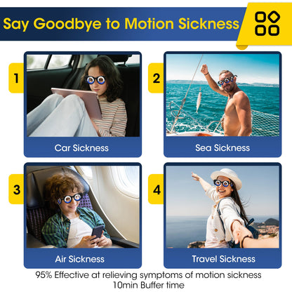 NEOISM Motion Sickness Glasses – Portable Anti-Nausea Travel Glasses for Car, Air & Sea (Adults & Kids)