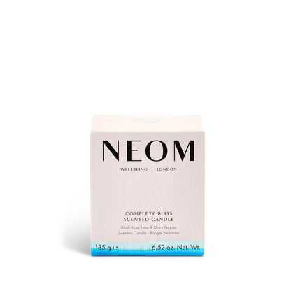 NEOM Complete Bliss Candle – 1 Wick | Blush Rose, Lime & Black Pepper | Scent to De-Stress