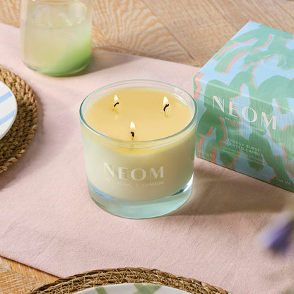 NEOM Energy Burst Candle 420g – 3 Wick, Spearmint Rosemary & Eucalyptus | Hand Finished