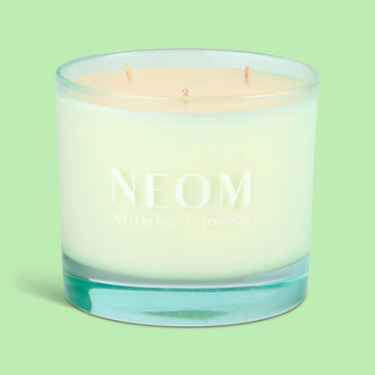 NEOM Energy Burst Candle 420g – 3 Wick, Spearmint Rosemary & Eucalyptus | Hand Finished