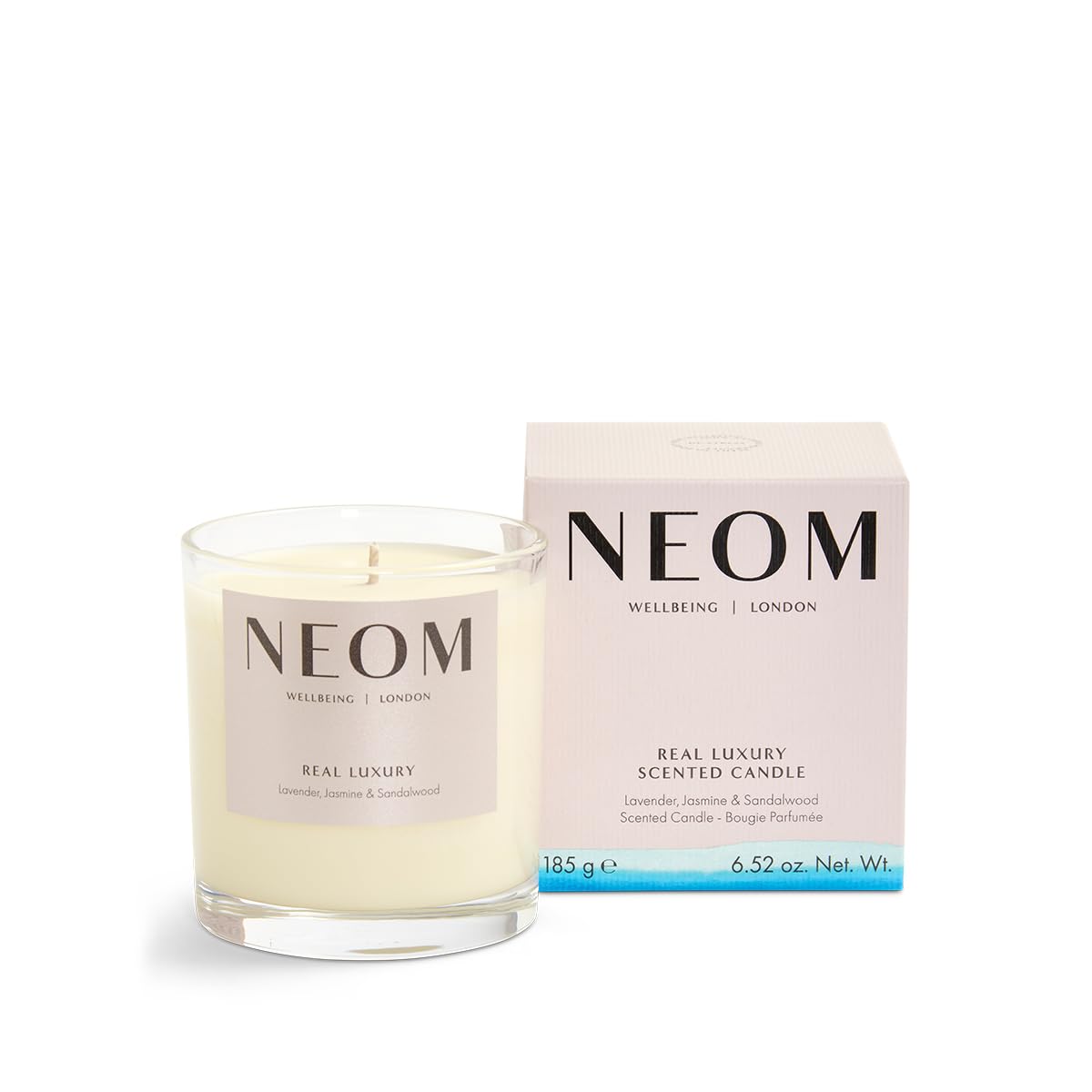 NEOM Real Luxury 1 Wick Candle – Lavender & Rosewood | Scent to De-Stress