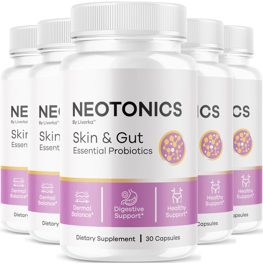 (5 Pack) Neotonics Capsules – Official Skin & Gut Probiotics, 150 Capsules