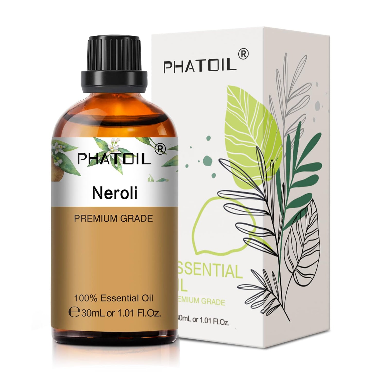 Neroli Essential Oil 30ml | PHATOIL Pure Aromatherapy for Diffusers, DIY Candles & Soaps