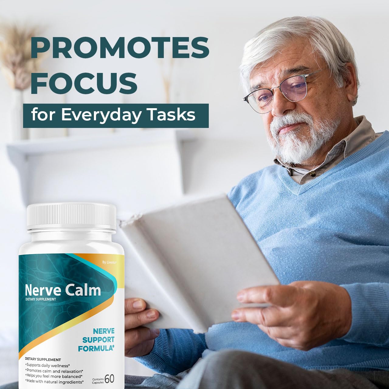 (3 Pack) Nerve Calm Capsules – Official NerveCalm Premium Formula, 90 Capsules