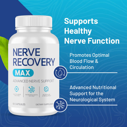 Nerve Recovery Max - Non-GMO Nerve Support with Vitamin D3 & Alpha Lipoic Acid - Made in USA