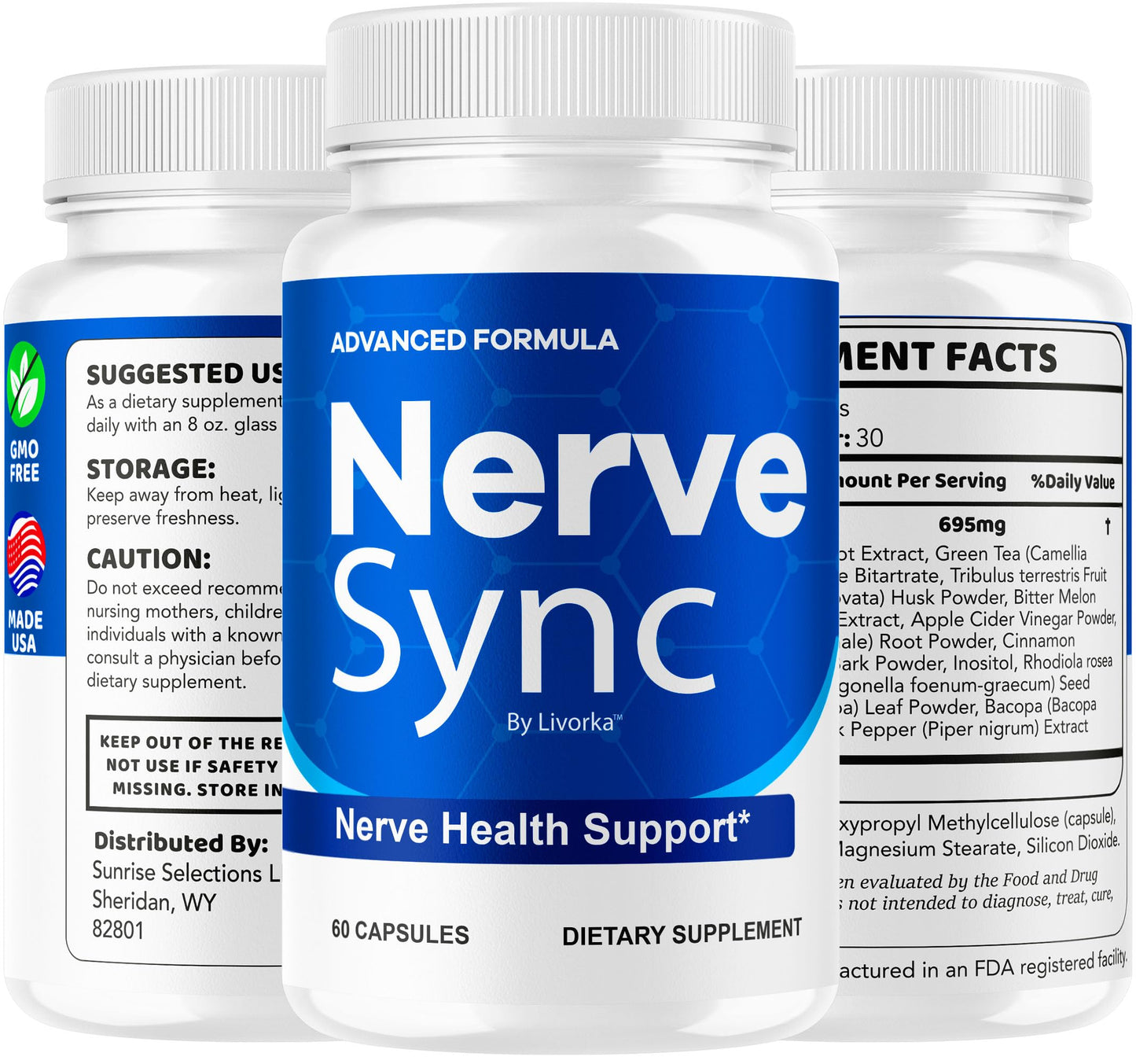 Nerve Sync Capsules | Official NerveSync Advanced Nerve Health Supplement - Maximum Strenght, 60 Capsules