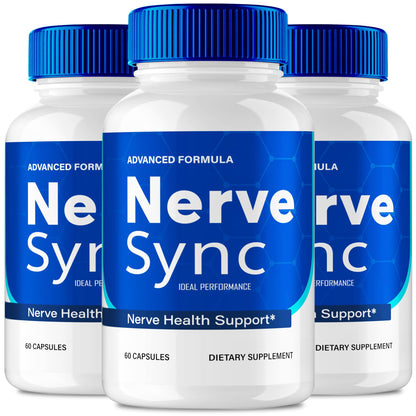 Nerve Sync Capsules – Official Nerve Sync Advanced Nerve Health Supplement Pills, Maximum Strength (3 Pack)
