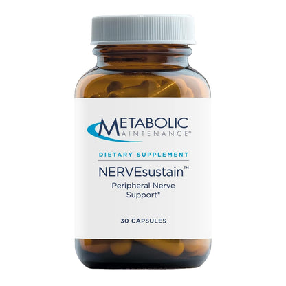 NERVEsustain Peripheral Nerve Support – B Vitamins, Methyl B12 & Folate (30 capsules)