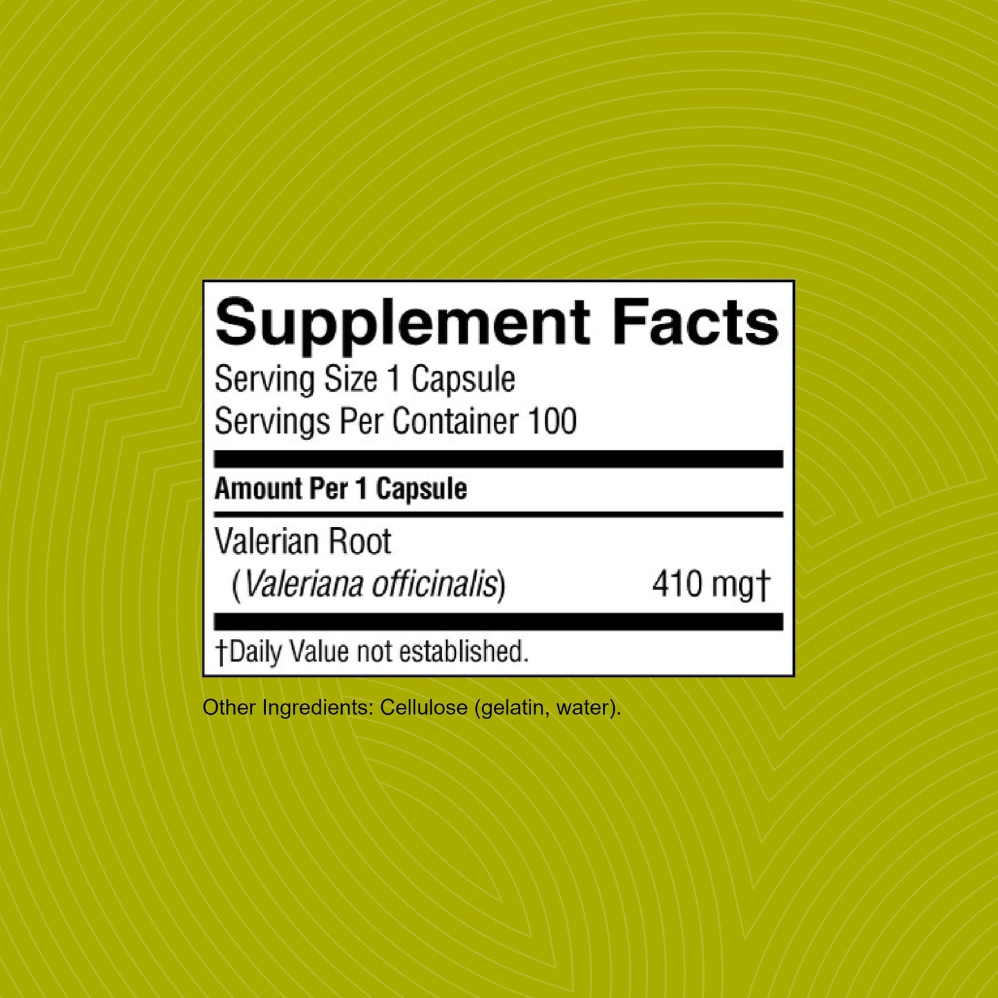 Nature's Sunshine Valerian Root 100 Capsules | Relaxation & Sleep Support