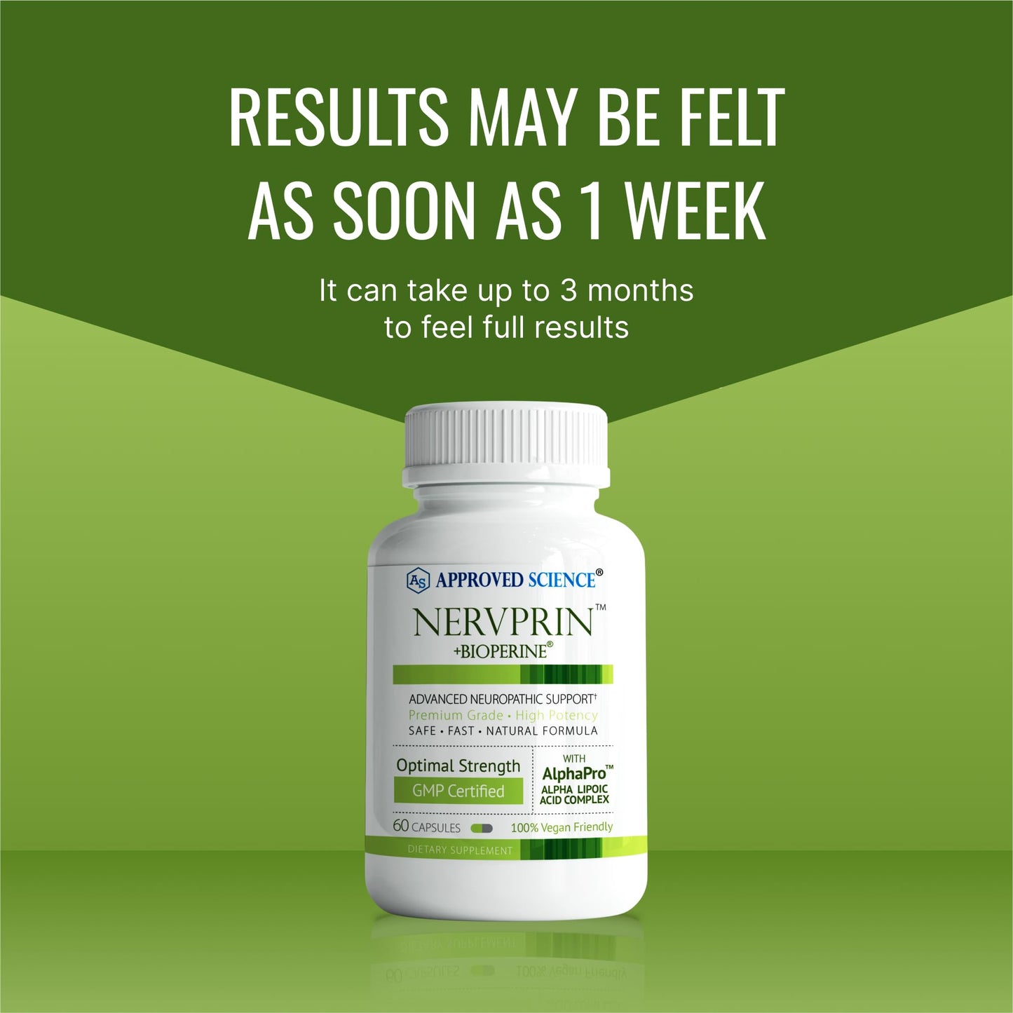 Approved Science Nervprin – Nerve Support with Benfotiamine, B12 & R-Alpha-Lipoic Acid | 180 Capsules | Made in USA