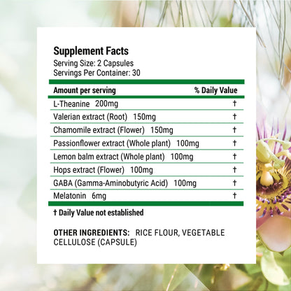 Nested Naturals Luna Sleep Aid – Natural, Non-Habit Forming Sleep Support for Adults | 120 Vegan Capsules