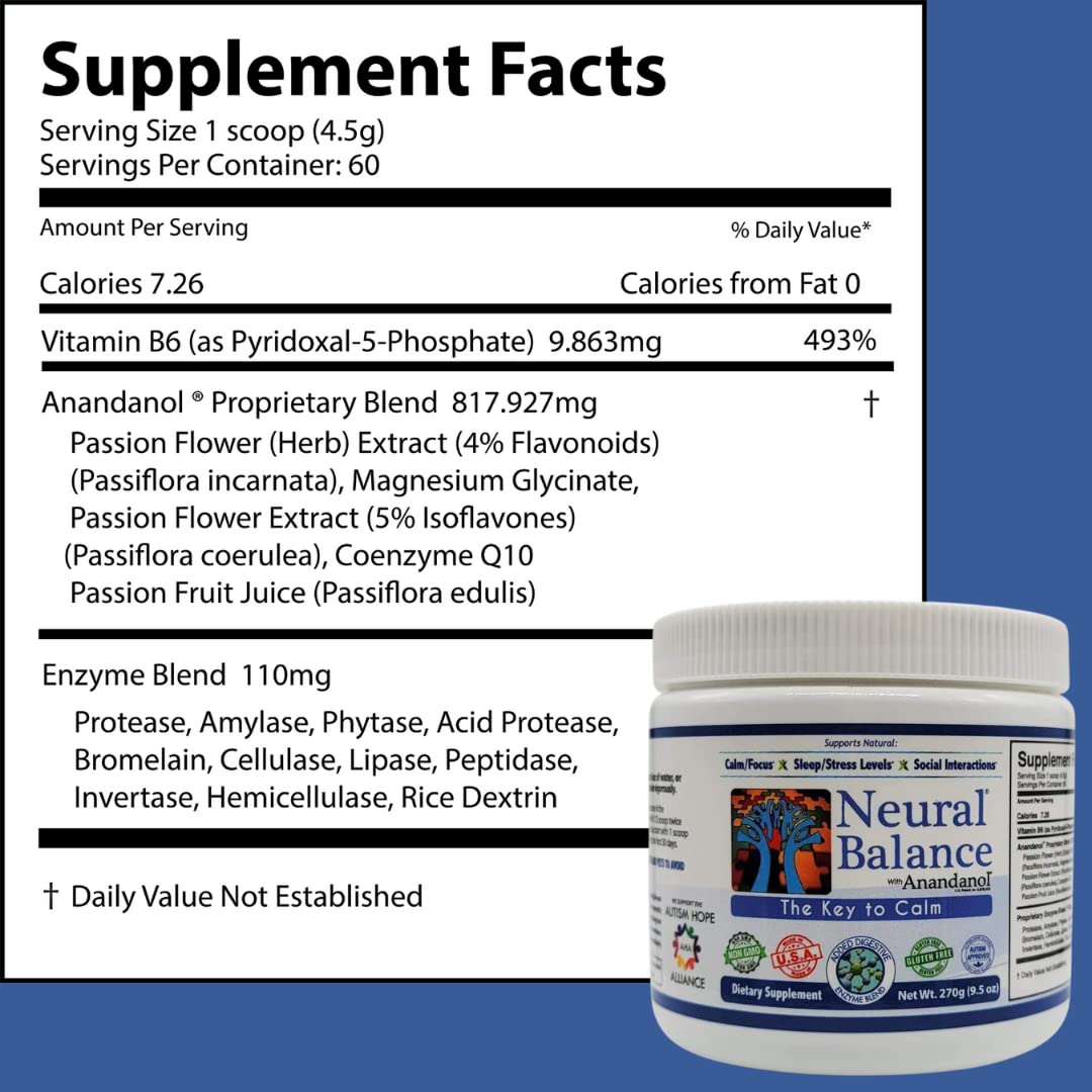 Neural Balance Anandanol with Proprietary Digestive Enzyme Blend — 9.5 oz | 60 Servings