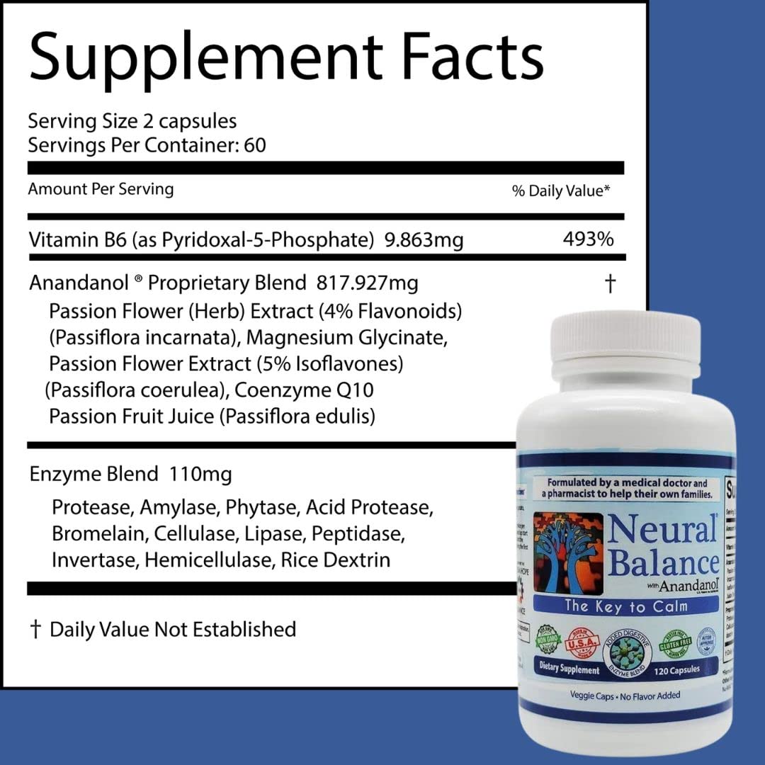 NEURAL BALANCE Anandanol with Proprietary Digestive Enzyme Blend – Capsules (1 Pack)
