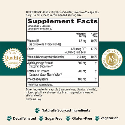 NEURIVA Ultra Brain Supplement for Focus, Memory & Alertness — 2-Pack, 60 Capsules