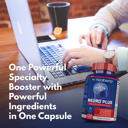 Neuro Plus Brain & Focus Formula – Nootropic Brain Booster (120 Caps)