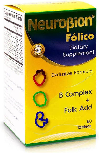 Neurobion Folico 50 Tablets - Folic Acid & B-Complex Vitamins