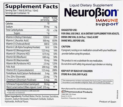 Neurobion Immune Support with Echinacea & Zinc – 10 Vials x 10 ml
