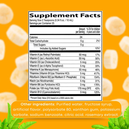 Neurobion Kids B Complex Liquid - Multivitamin for Children | 8.5 fl oz