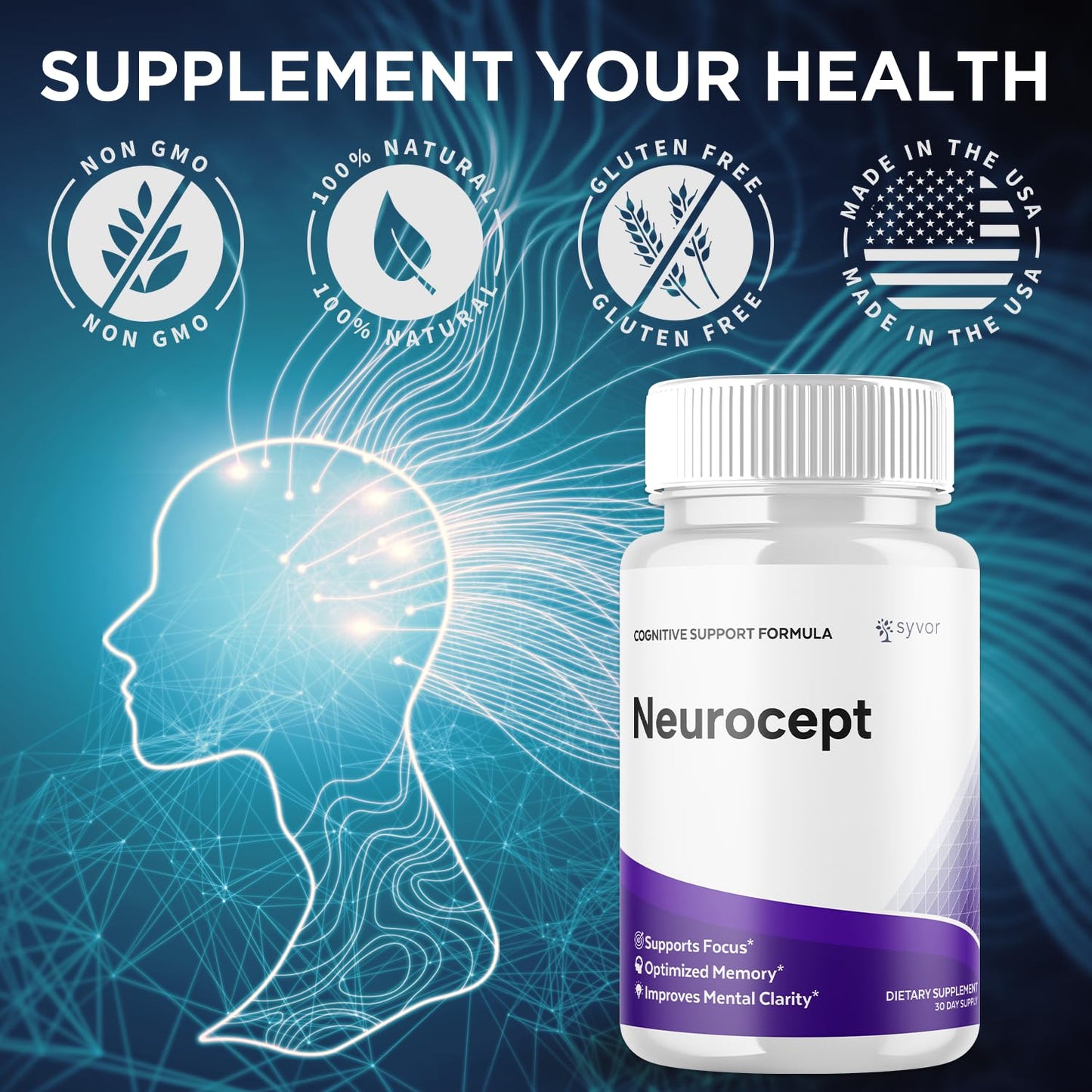 Neurocept Capsules 3 Pack – Brain Support Supplement (180 Capsules)