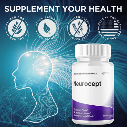 Neurocept Capsules 3 Pack – Brain Support Supplement (180 Capsules)