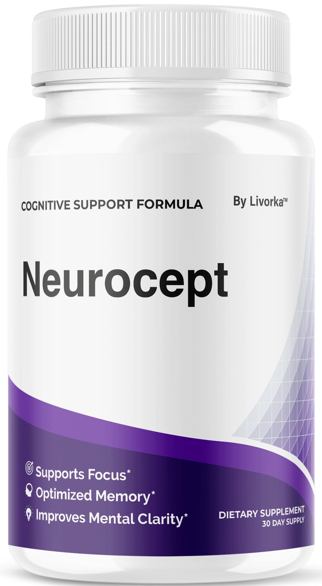 Neurocept Brain Supplement Capsules – Official Brain & Memory Focus Support, 60 Capsules (1 Month)