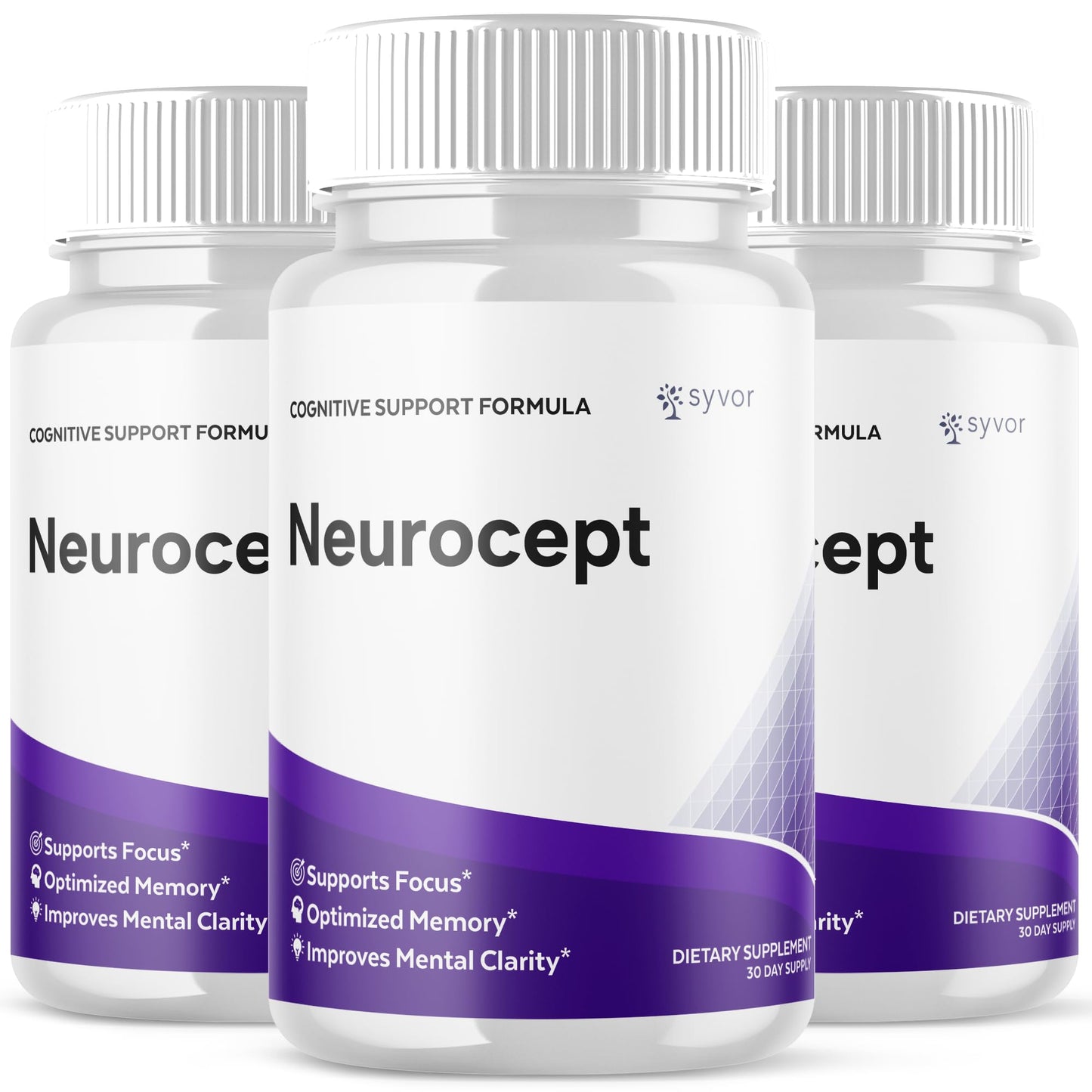 Neurocept Capsules 3 Pack – Brain Support Supplement (180 Capsules)