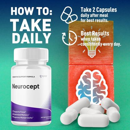 Neurocept Capsules 3 Pack – Brain Support Supplement (180 Capsules)