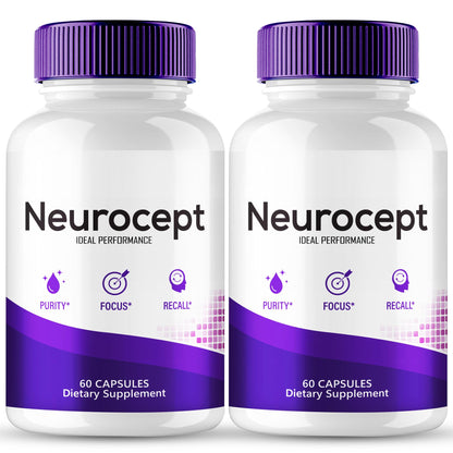 Neurocept Supplement - Brain Health Nootropic Pills | Memory & Focus, 2 Pack