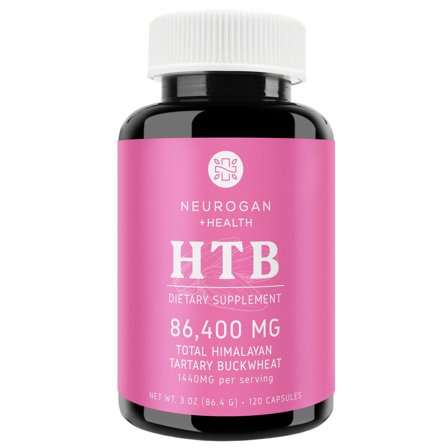 Neurogan Himalayan Tartary Buckwheat Capsules - 1440 mg | Digestive Support | Gluten-Free | Made in USA