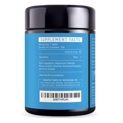Neurogan Spermidine Supplement - 1200mg, 99% Pure, 120 Servings - Made in USA