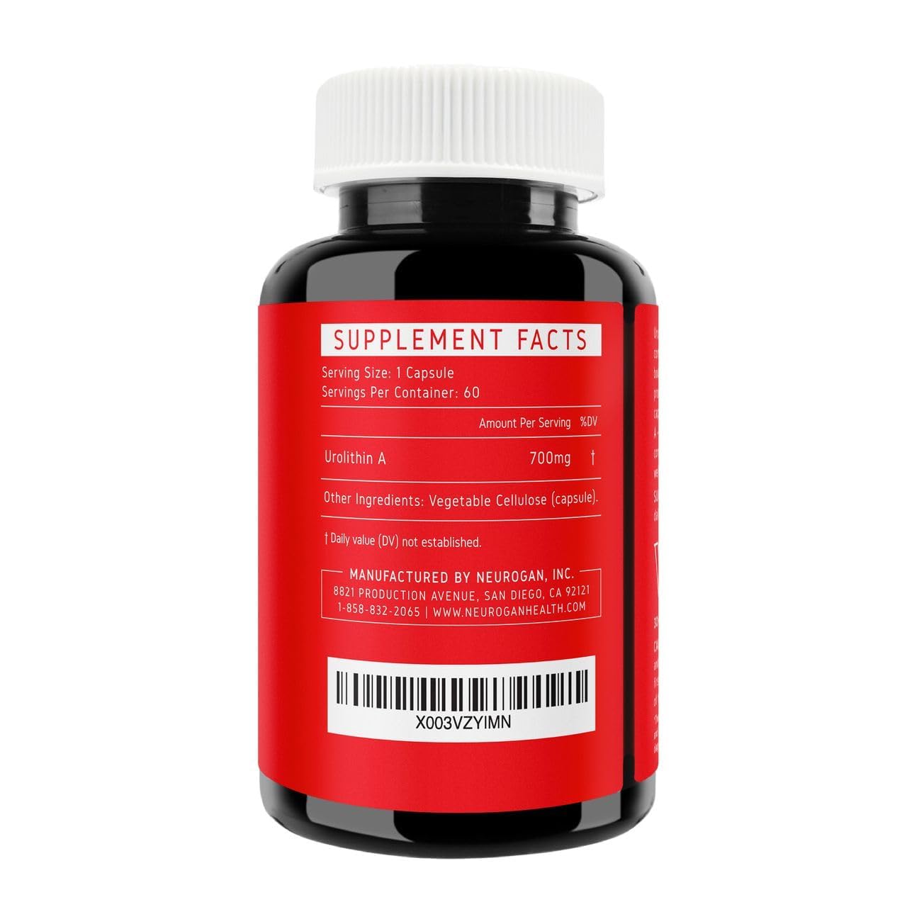 Neurogan Urolithin A 700mg Capsules – Postbiotic Cellular Health, 60 Count – Made in USA
