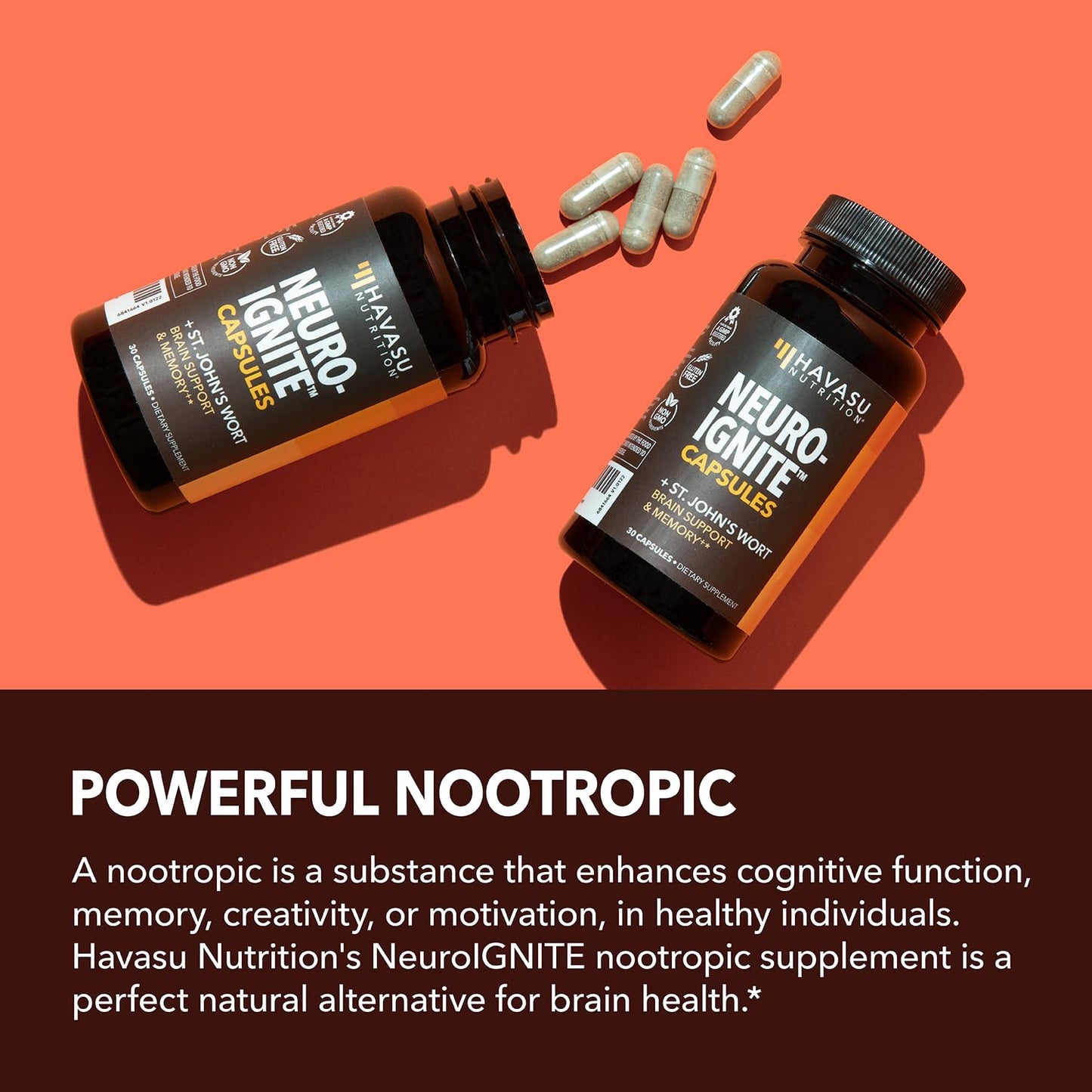 NeuroIGNITE Brain Supplements for Memory & Focus – 30 Count