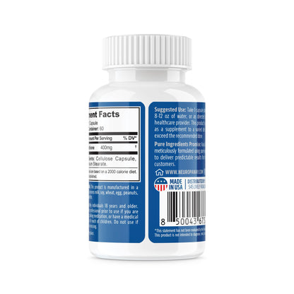 NeuropAWAY Elements S-Acetyl-Glutathione 400mg – Acid-Resistant Capsules, 60ct, CGMP, Third-Party Tested