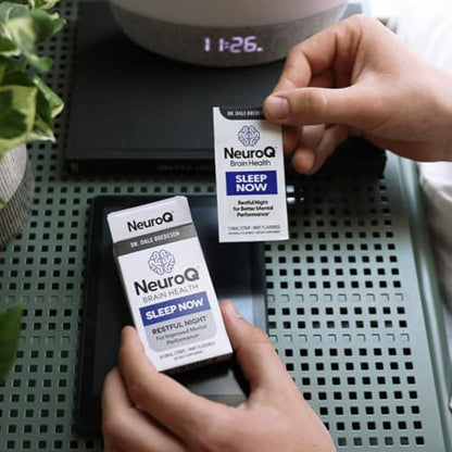 LifeSeasons NeuroQ Sleep Now - Natural Sleep Support with Melatonin & L-Theanine - 30 Mint Strips