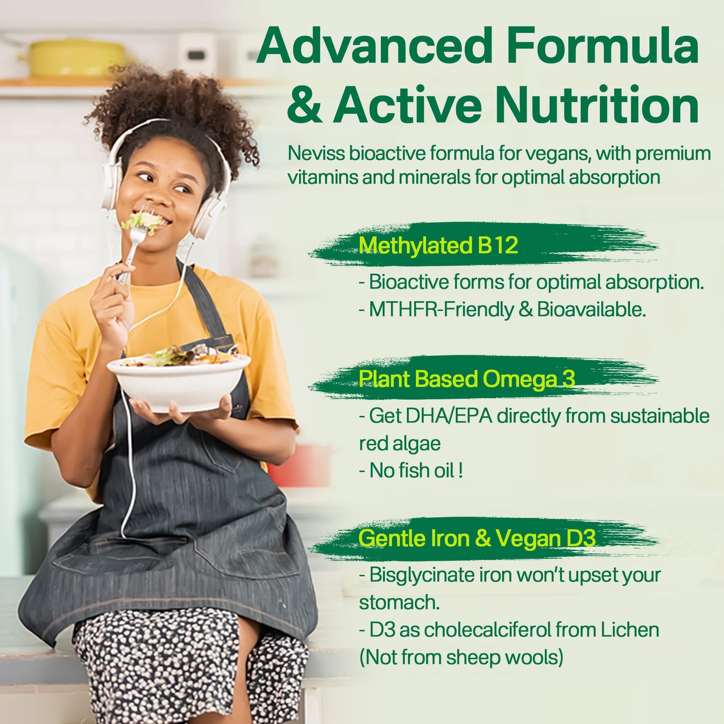 NEVISS Vegan Multivitamin Gummies for Vegans & Vegetarians – Sugar Free, 60 ct